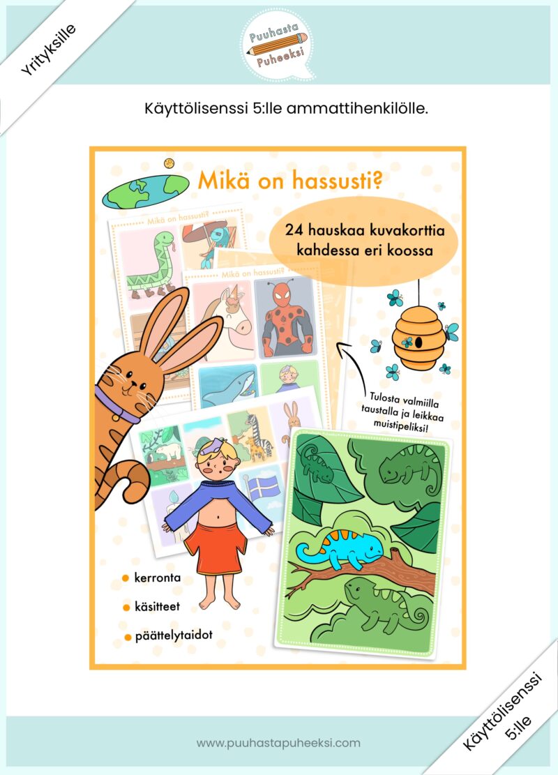 Mikä on hassusti? - käyttölisenssi 5:lle ammattihenkilölle