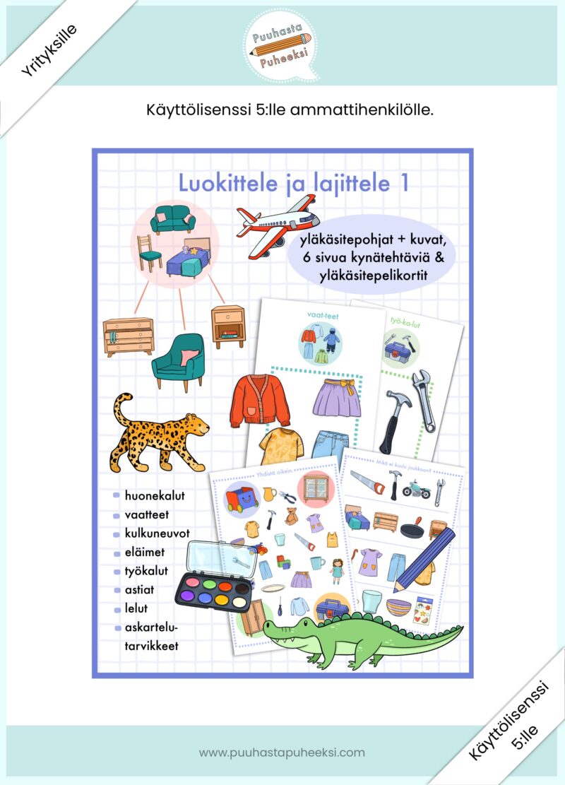 Luokittele ja lajittele 1 - käyttölisenssi 5:lle ammattihenkilölle