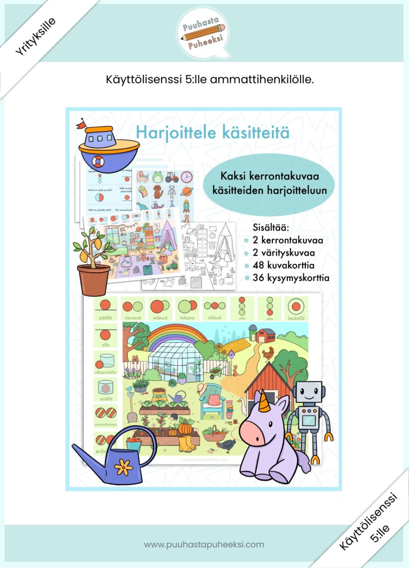 Harjoittele käsitteitä - käyttölisenssi 5:lle ammattihenkilölle