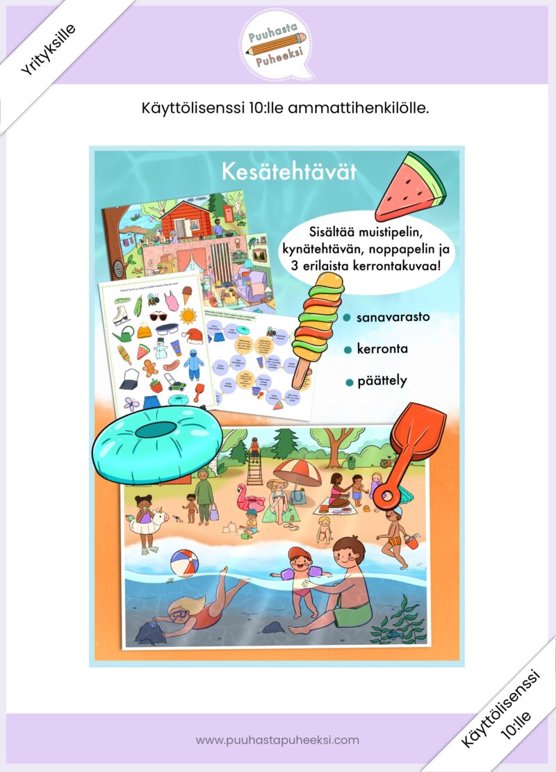 Kesätehtävät - käyttölisenssi 10:lle ammattihenkilölle