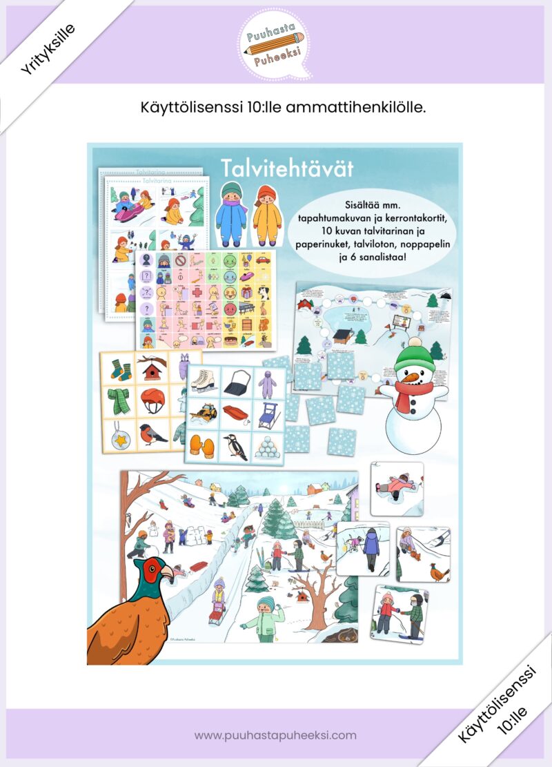 Talvitehtävät - käyttölisenssi 10:lle ammattihenkilölle