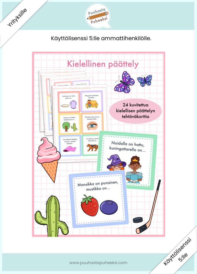 Kielellinen päättely - käyttölisenssi 5:lle ammattihenkilölle