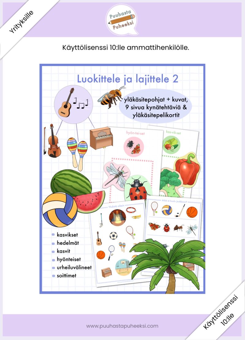 Luokittele ja lajittele 2 - käyttölisenssi 10:lle ammattihenkilölle