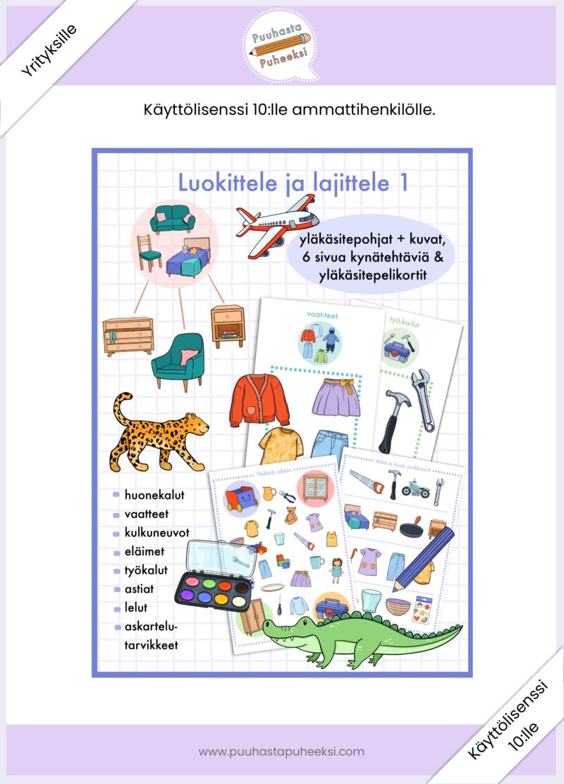 Luokittele ja lajittele 1 - käyttölisenssi 10:lle ammattihenkilölle